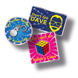 Rectangular Pin Badge with Full Colour Printed Decal