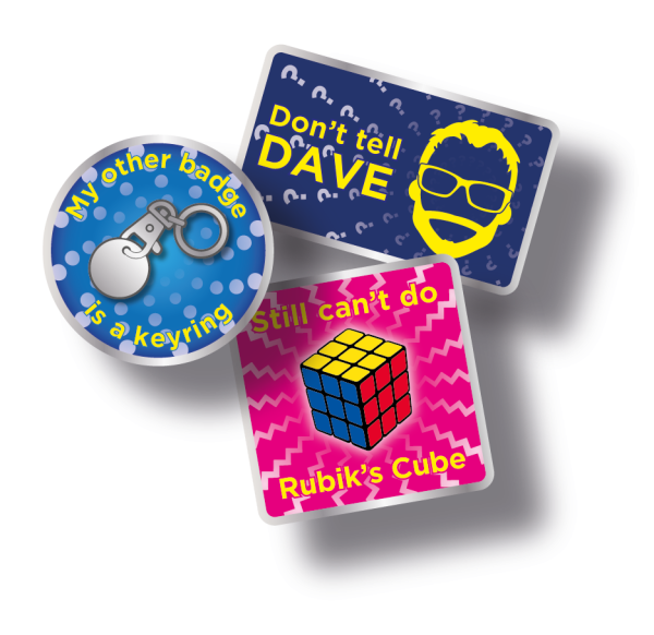 Rectangular Pin Badge with Full Colour Printed Decal